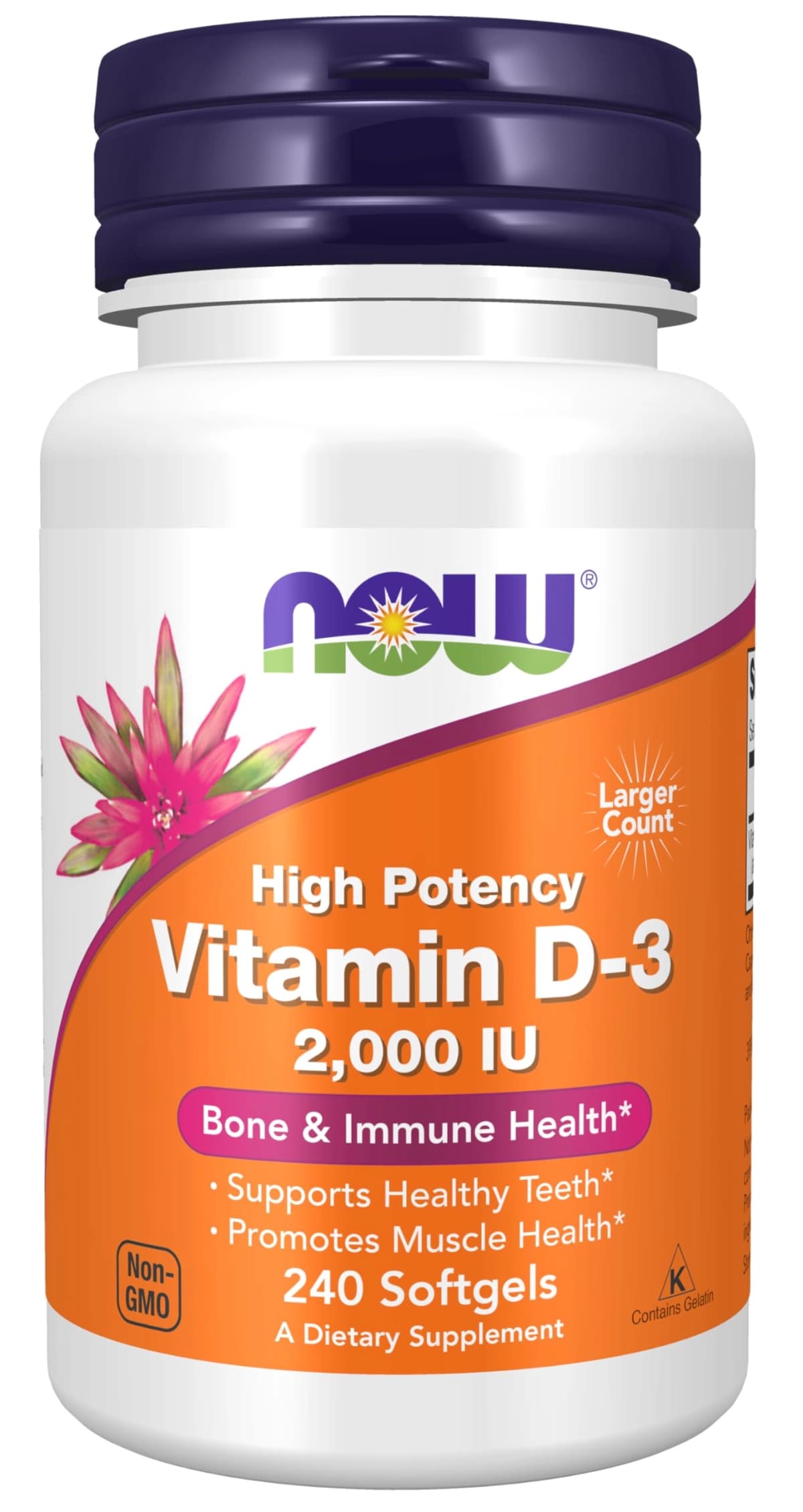 Vitamin D-3 2,000 IU, High Potency, 240 Softgels